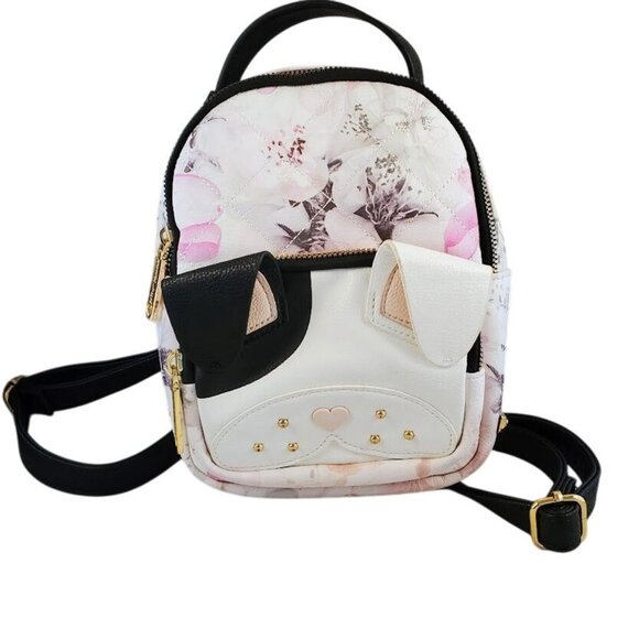 Betsey Johnson Puppy Dog Mini Backpack & Wallet Set Floral Print NWOT - Picture 2 of 10